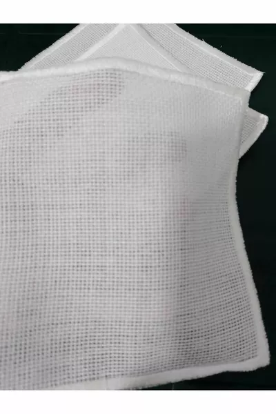 Embroidered Cross-Stitch 6-Piece Cocktail Napkins