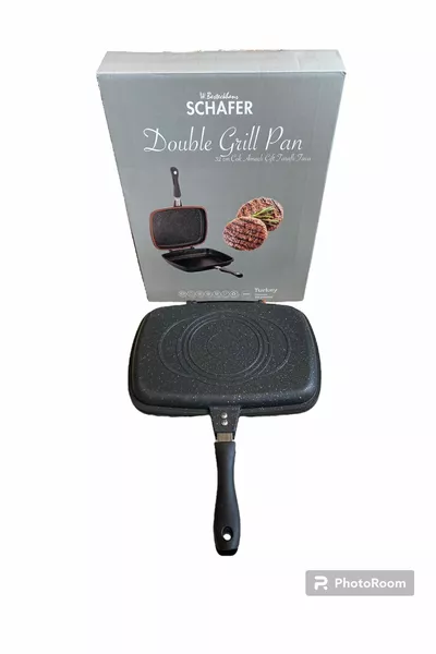 Double Grill Pan  Cm Çift Taraflı Tava - Ayrılabilen Ikiz Balık Tavası Buharda Tavuk