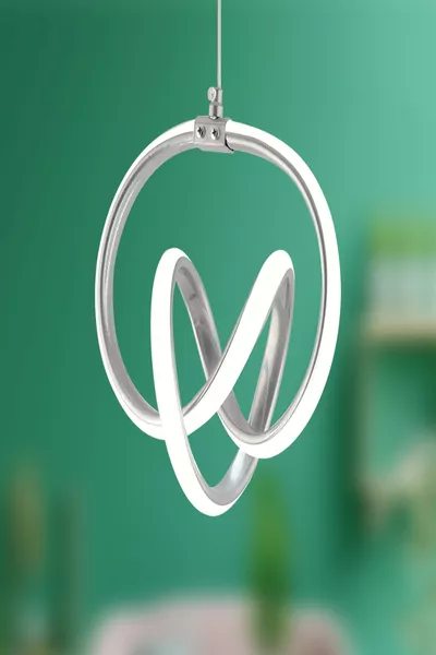 Venita Chrome Modern Pendant LED Chandelier White Light Living Room Kitchen Room Hall LED Chandelier