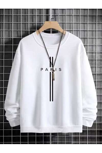 سويت شيرت قطن بألوان خاصة كبير الحجم برقبة دائرية، للنساء/الرجال، يونيكس