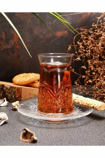 Набор из 6 чайных стаканов и блюдец Timeless, оригинал. В упаковке