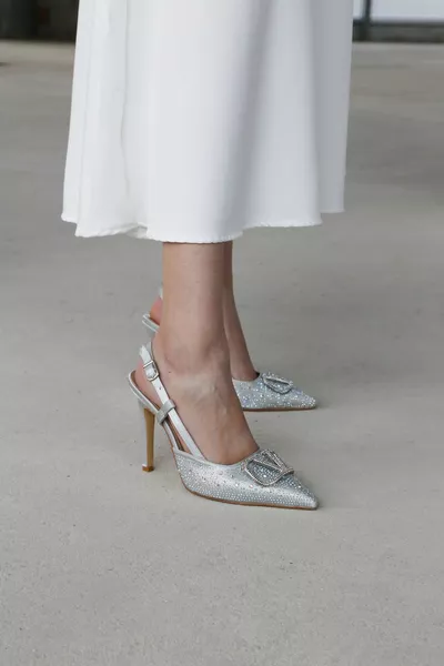 Vilda Stone Gedetailleerde Zilveren Hakken