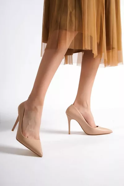 Dames Huidskleur Stilettoschoenen met hoge hakken