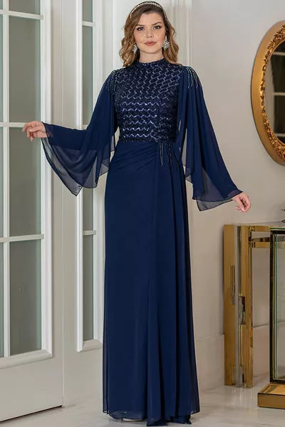 Belin Abiye Lacivert 