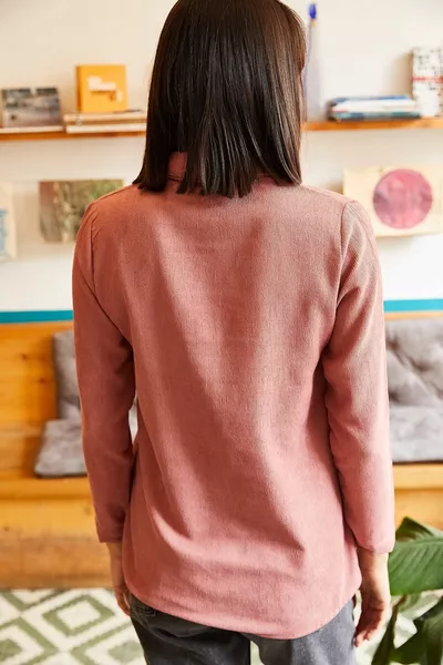 قميص سروال قصير بنقشة الورد المجفف للسيدات 