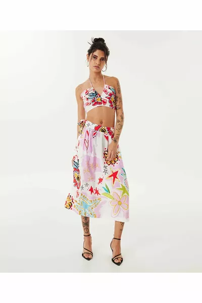 Visual printed skirt