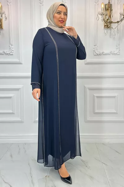 لافين مساء اللباس الأزرق الداكن 