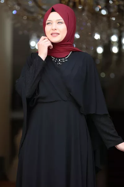 فستان سهرة محجب Ecem أسود