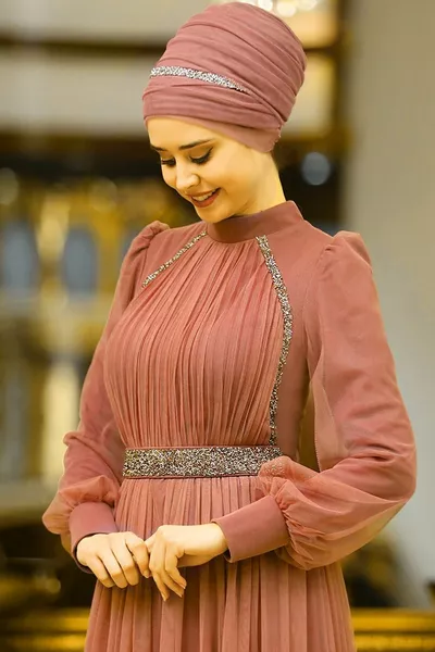 Legend Hijab Evening Dress Onion Peel