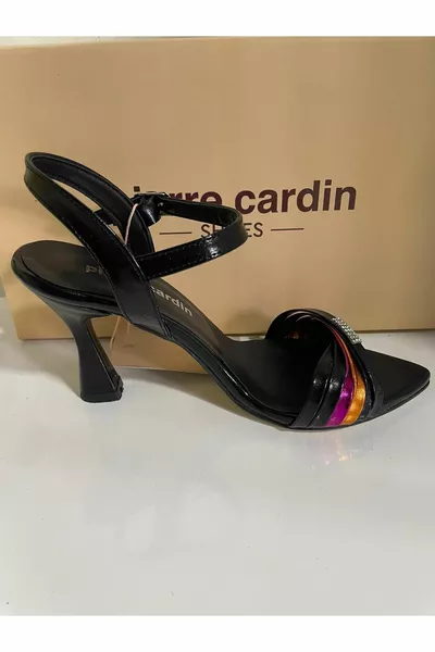 PİERRE CARDİN камень детализированный короткий толстый удобный каблук разноцветные каблуки