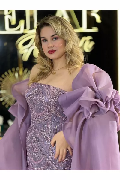 Engagement Evening Dress Fish Model