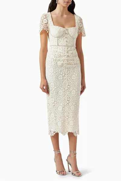 Crystal Stone Detail Midi Design Dress