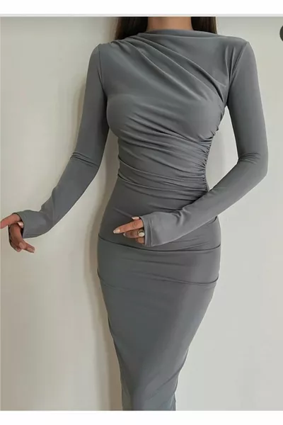 كشكش دراي ساندي النسيج فستان طويل