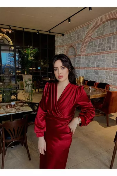 Abehlia Dahlia المرأة بورجوندي مساء اللباس / اللباس