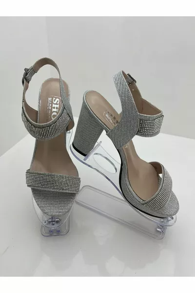 SANDALES POUR FEMMES AVEC TALONS SYMBOLES-PIERRES