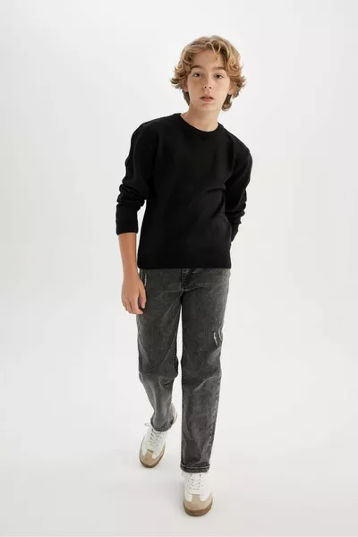 Boys' Bicycle Collar Knit Sweater WN