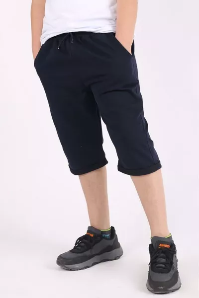 Boys' Basic Double Cuff Pocket Shorts Capri
