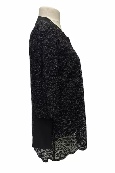 Black Kismet Plus Size Jacket Mom Evening Dress Set