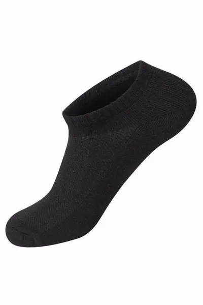 قطن للجنسين سنيكرز غير مرئي  قطع جوارب سوداء