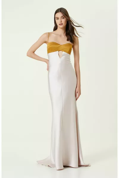 Ecru Long Evening Dress
