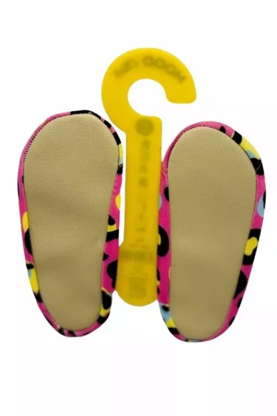 Нескользящие морские и бассейновые ботильоны с розовым леопардом и рисунком