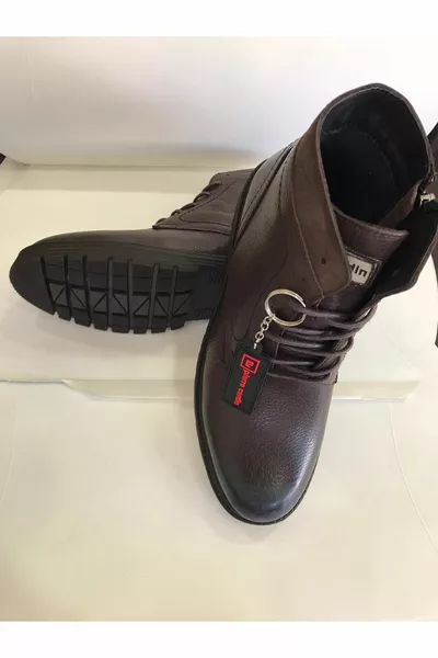 Мъжки кожени ботуши с цип Floter 