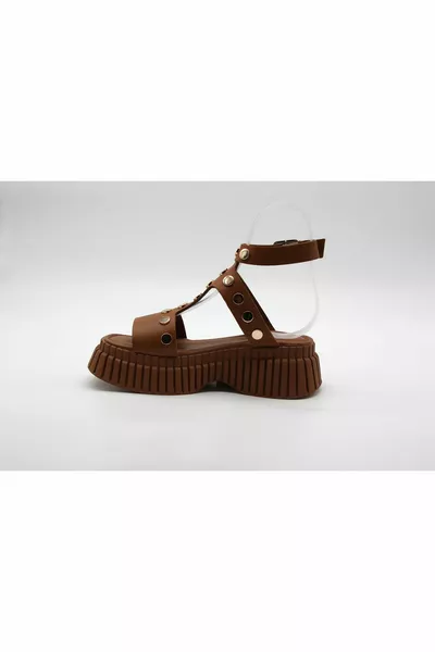 Handgemachte lässige Sportsandalen aus Leder für Damen