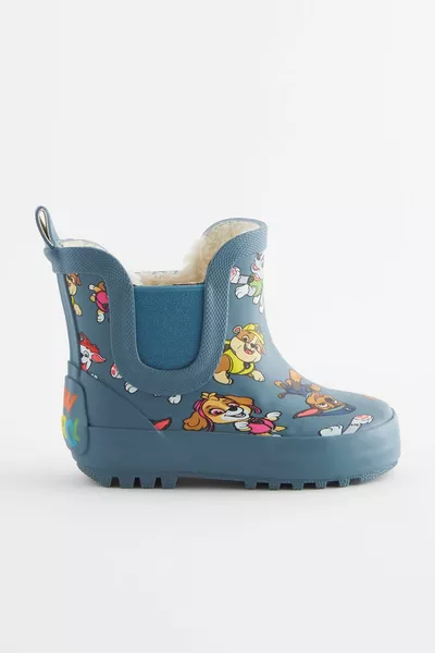 Blue Paw Patrol Patterned Fleece Astas Boots/ Boots