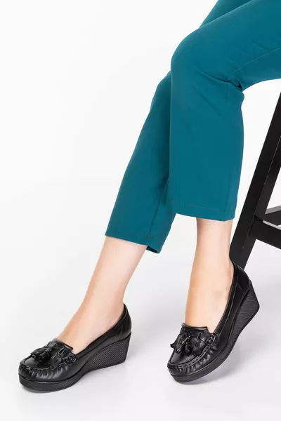  Orthopädische Damen Plateauschuhe aus echtem Leder