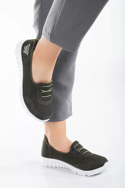 المرأة جراحة العظام الكاكي الأبيض أحذية المشي المطاطية