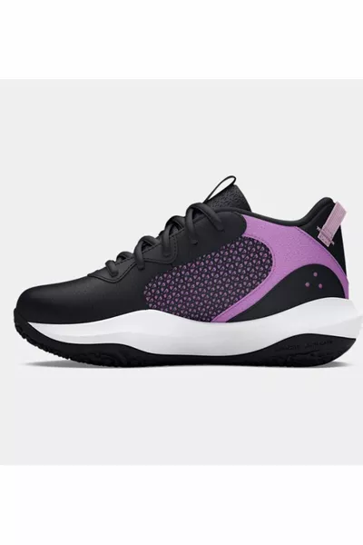 Black - Purple Boys' Basketball Shoes -UA PS Lockdown 6