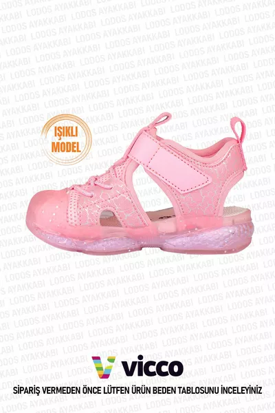 مونروفيا نموذج طفلة الخطوة الأولى خفيفة الوزن الوردي ضوء الصنادل