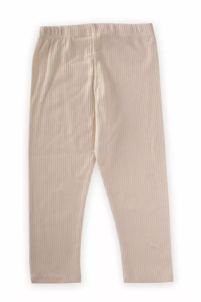 Collant en velours côtelé  ans beige clair