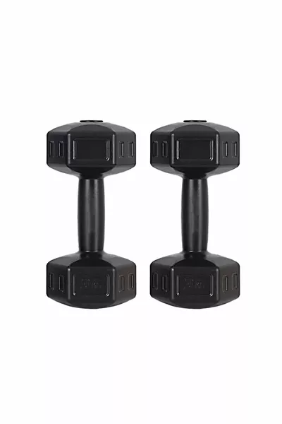 سبورت طقم دمبل 3 كجم طقم لياقة ووزن أسود