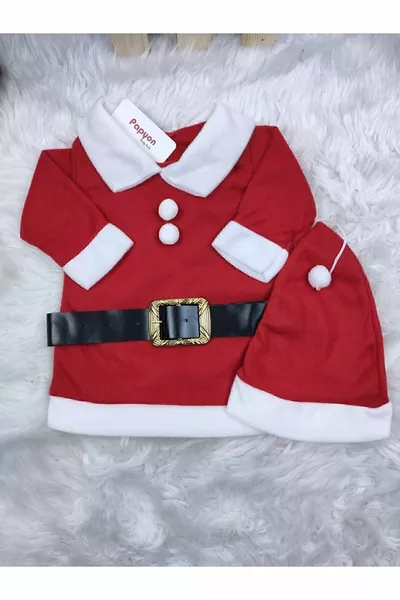 Meisjes Fleece Kerst Kerst Jurk Hoed Set