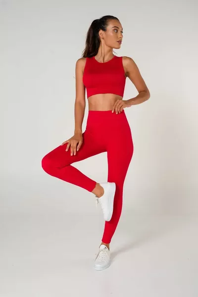 Einwickelnde, doppellagige, nahtlose Sportleggings aus Cord mit hoher Taille