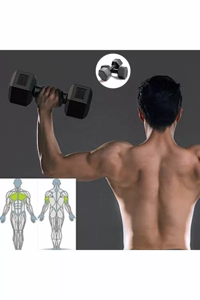  Kg x 2 Pièces  Kg Set d’haltères, Set d’haltères  Kg