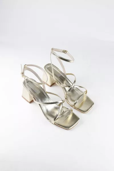 Sandali con tacco alla caviglia da donna