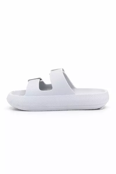 Soelite Plaj Havuz Bahçe Deniz Yazlık Yumuşak Kalın Tabanlı Çift Bant Unisex Günlük Terlik