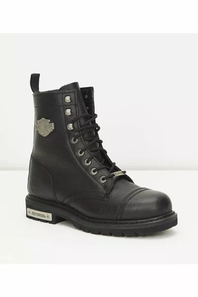 هارلي ديفيدسون كولمار حذاء جلدي أسود للرجال