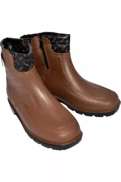 Interno Stivali di Gomma di Lana Marrone Impermeabile Cacciatore-Pescatore-Camper