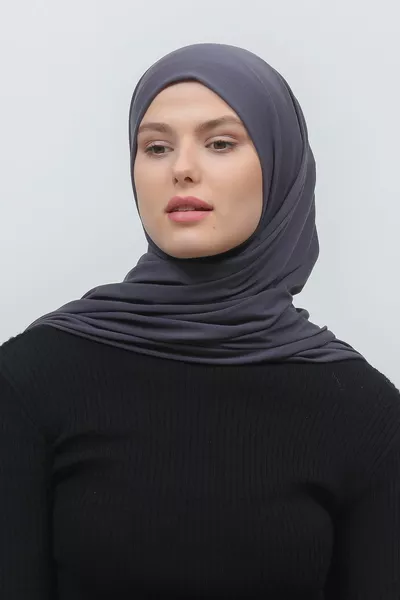 Hijab Scialle pettinato dritto fumè