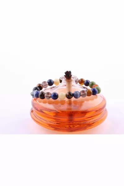 Bracelet Etudiant - Ambre - Jade - Lapis - Calcite - Quartz fumé - Oeil de tigre - Sodalite -8 mm