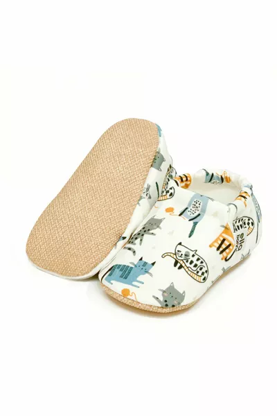 Rutschfeste Sohle Katze gemusterte Babyschuhe, Hausstiefel Hausschuhe Kinderzimmerschuhe Panduf