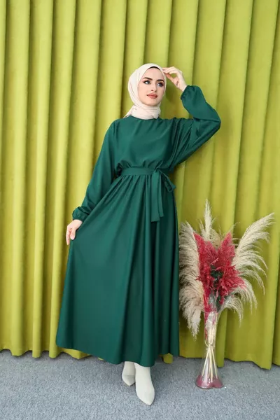 Sima Mevlana Flared Cut Scuba Hijab Dress