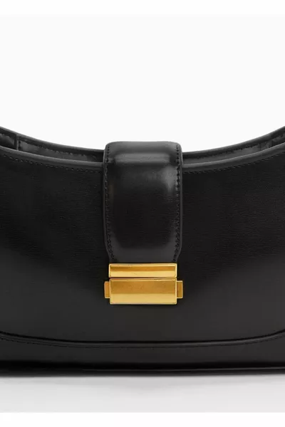 المرأة السوداء قصيرة حزام مانجو نموذج حقيبة الكتف