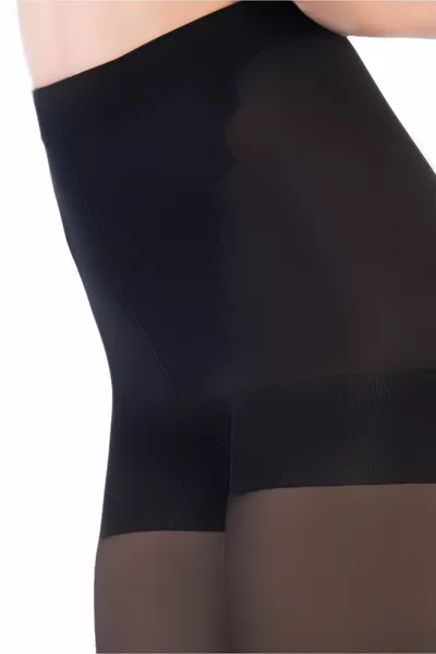 قصة سوداء للنساء  دن مشد غير لامع جوارب طويلة