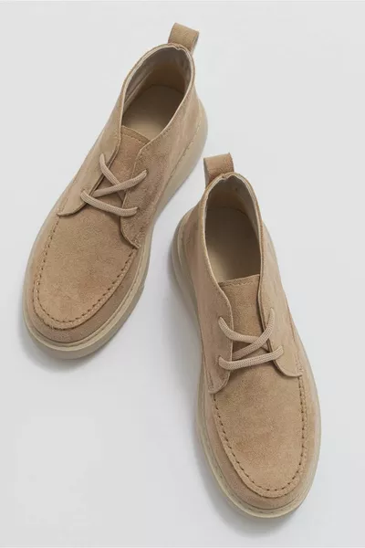 Valve Темно-бежевые замшевые женские сапоги