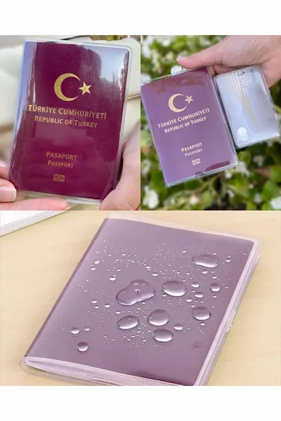 قسط شفاف مقاوم للماء جواز سفر الحقيبة جواز السفر الأكمام مع حامل جواز السفر جيب البطاقة نموذج عالمي