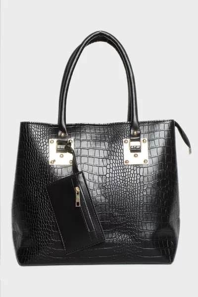 المرأة محفظة كروكو نمط حقيبة كبيرة الحجم